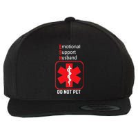 Emotional Support Husband Do Not Pet Wool Snapback Cap