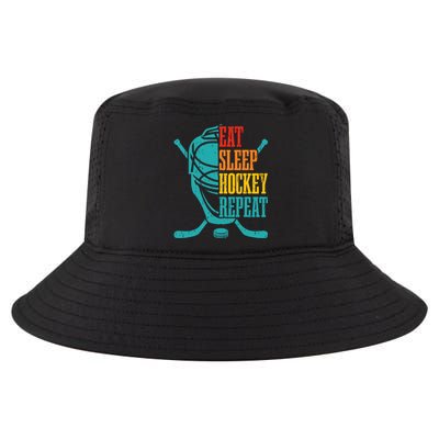 Eat Sleep Hockey Repeat Funny Hockey Player Cool Comfort Performance Bucket Hat