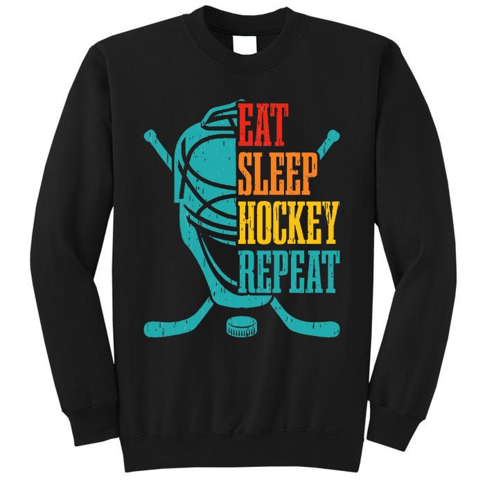 Eat Sleep Hockey Repeat Funny Hockey Player Sweatshirt