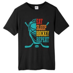 Eat Sleep Hockey Repeat Funny Hockey Player Tall Fusion ChromaSoft Performance T-Shirt