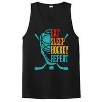 Eat Sleep Hockey Repeat Funny Hockey Player PosiCharge Competitor Tank