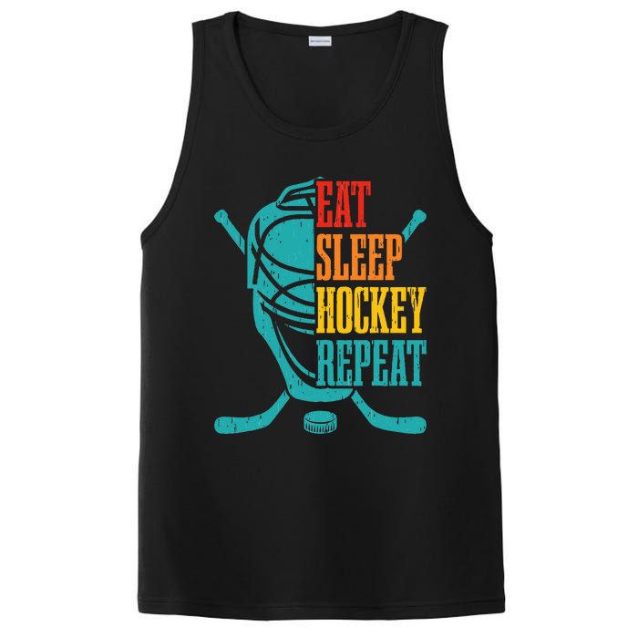 Eat Sleep Hockey Repeat Funny Hockey Player PosiCharge Competitor Tank