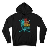 Eat Sleep Hockey Repeat Funny Hockey Player Tall Hoodie