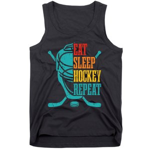 Eat Sleep Hockey Repeat Funny Hockey Player Tank Top