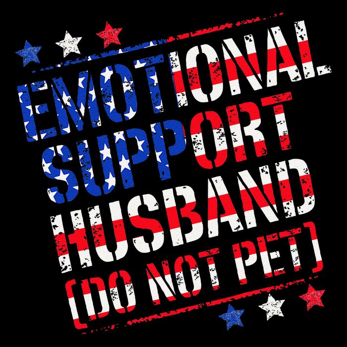 Emotional Support Husband Do Not Pet Funny Husband 7-Panel Snapback Hat