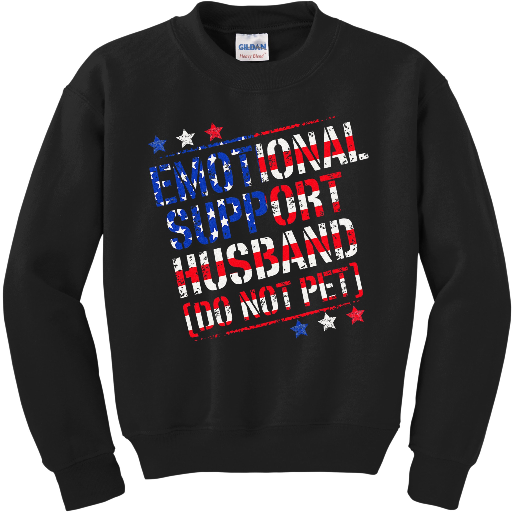Emotional Support Husband Do Not Pet Funny Husband Kids Sweatshirt