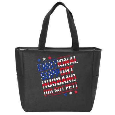 Emotional Support Husband Do Not Pet Funny Husband Zip Tote Bag
