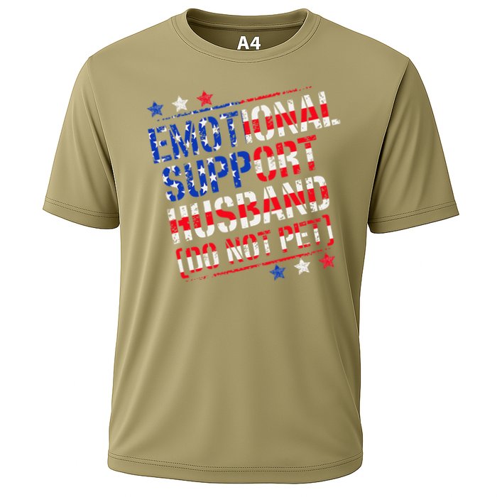 Emotional Support Husband Do Not Pet Funny Husband Cooling Performance Crew T-Shirt