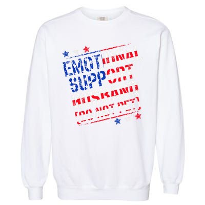 Emotional Support Husband Do Not Pet Funny Husband Garment-Dyed Sweatshirt