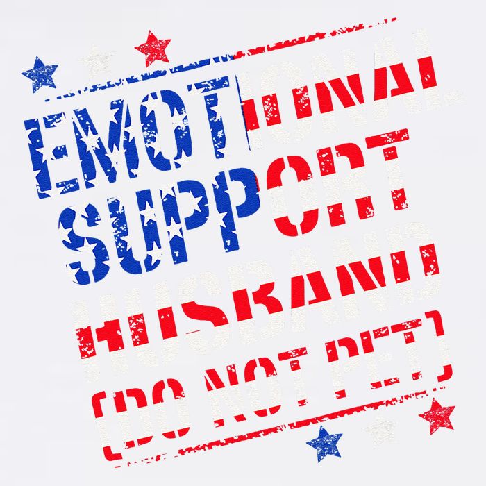 Emotional Support Husband Do Not Pet Funny Husband Garment-Dyed Sweatshirt