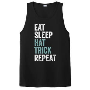 Eat Sleep Hat Trick Repeat Funny Soccer Hockey Funny Gift PosiCharge Competitor Tank