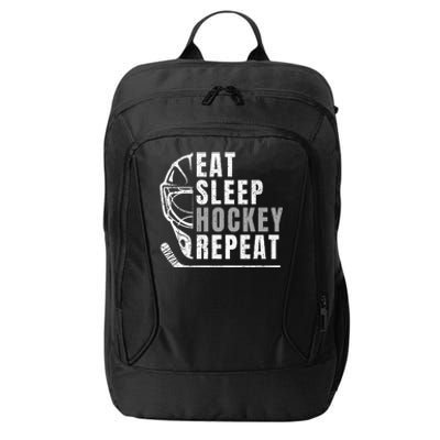 Eat Sleep Hockey Repeat City Backpack