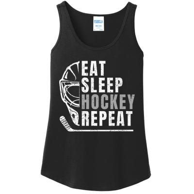 Eat Sleep Hockey Repeat Ladies Essential Tank