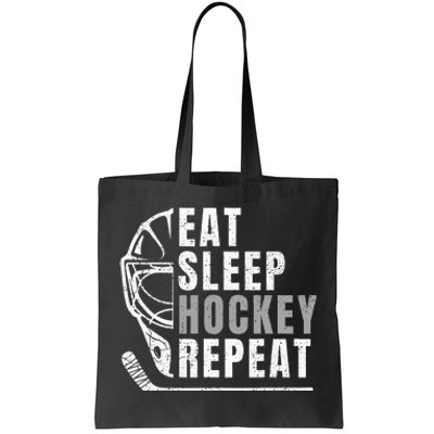 Eat Sleep Hockey Repeat Tote Bag