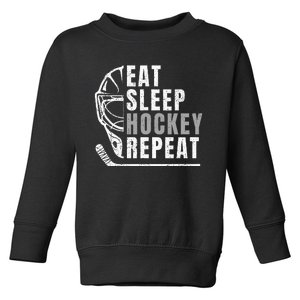 Eat Sleep Hockey Repeat Toddler Sweatshirt