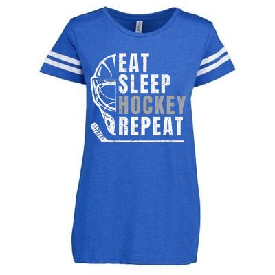 Eat Sleep Hockey Repeat Enza Ladies Jersey Football T-Shirt