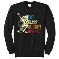 Eat Sleep Hockey Repeat Ice Hockey Retro Vintage Sweatshirt