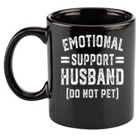 Emotional Support Husband Do Not Pet 11oz C Handle Ceramic Mug