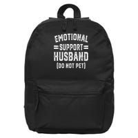 Emotional Support Husband Do Not Pet 16 in Basic Backpack