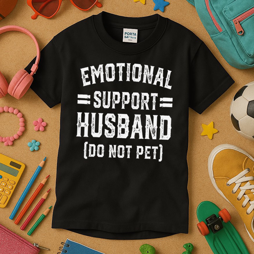 Emotional Support Husband Do Not Pet Kids T-Shirt