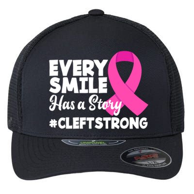 Every Smile Has A Story Cleft Lip And Palate Awareness Great Gift Flexfit Unipanel Trucker Cap