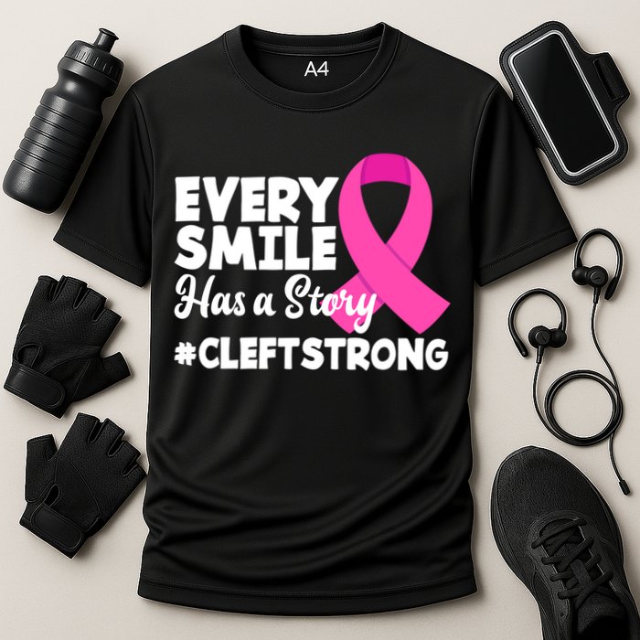 Every Smile Has A Story Cleft Lip And Palate Awareness Great Gift Cooling Performance Crew T-Shirt