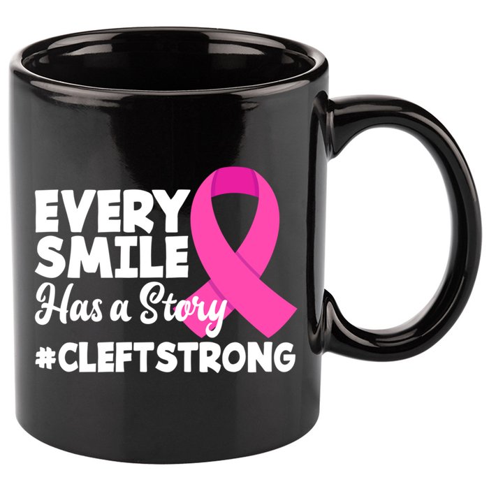 Every Smile Has A Story Cleft Lip And Palate Awareness Great Gift 11oz C Handle Ceramic Mug