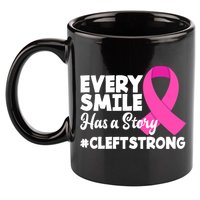 Every Smile Has A Story Cleft Lip And Palate Awareness Great Gift 11oz C Handle Ceramic Mug