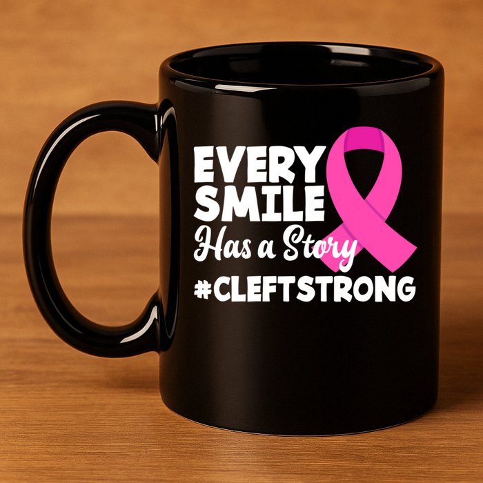 Every Smile Has A Story Cleft Lip And Palate Awareness Great Gift 11oz C Handle Ceramic Mug