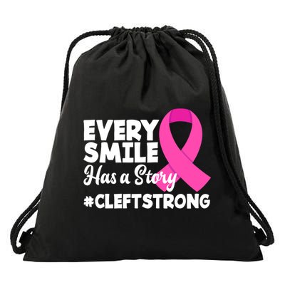 Every Smile Has A Story Cleft Lip And Palate Awareness Great Gift Drawstring Bag