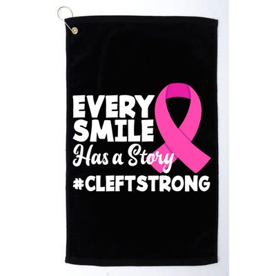 Every Smile Has A Story Cleft Lip And Palate Awareness Great Gift Golf Towel