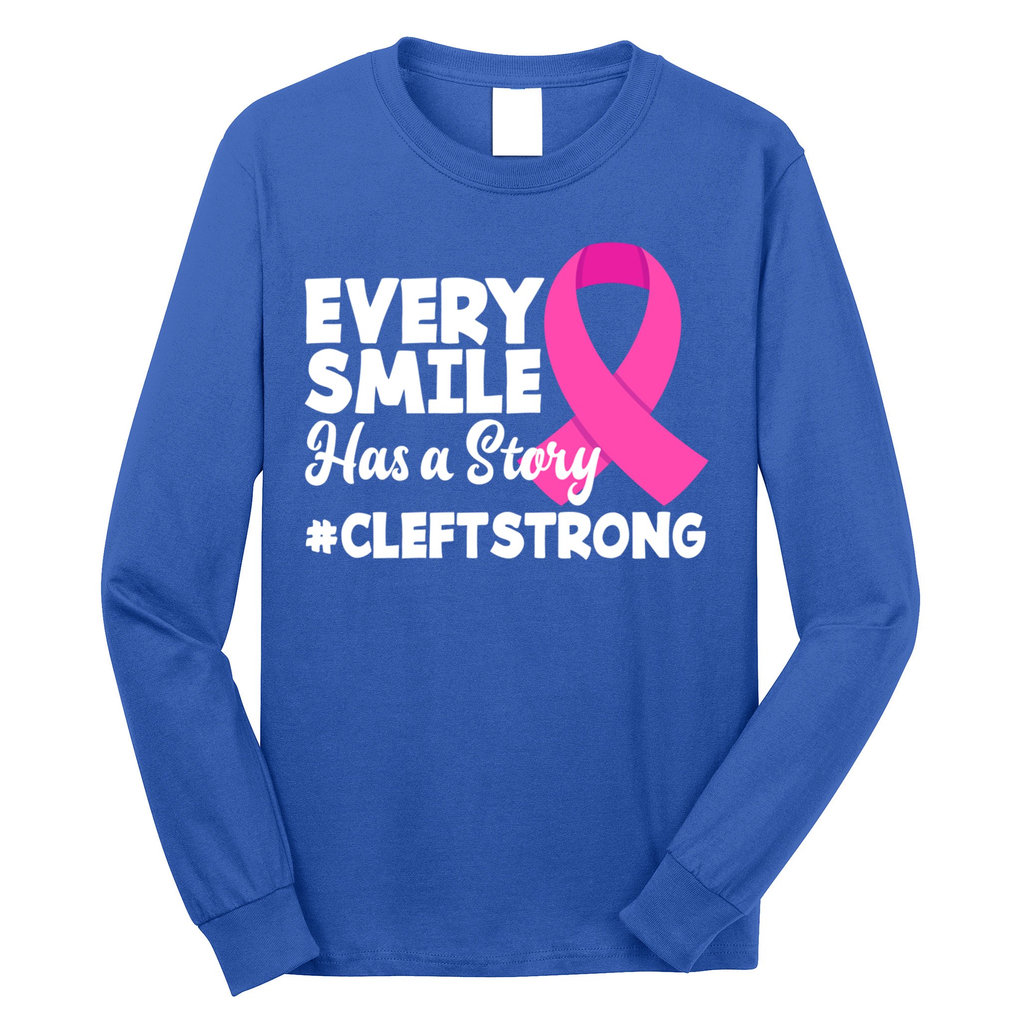 Every Smile Has A Story Cleft Lip And Palate Awareness Great Gift Long Sleeve Shirt