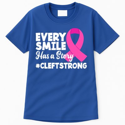 Every Smile Has A Story Cleft Lip And Palate Awareness Great Gift Tall T-Shirt