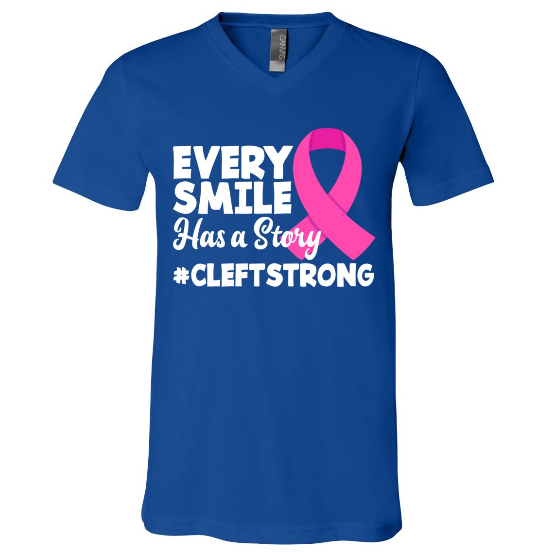 Every Smile Has A Story Cleft Lip And Palate Awareness Great Gift V-Neck T-Shirt