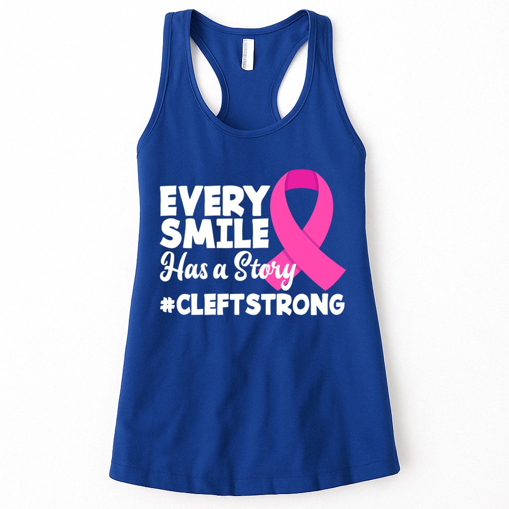 Every Smile Has A Story Cleft Lip And Palate Awareness Great Gift Womens Tank Top