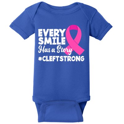 Every Smile Has A Story Cleft Lip And Palate Awareness Great Gift Baby Bodysuit