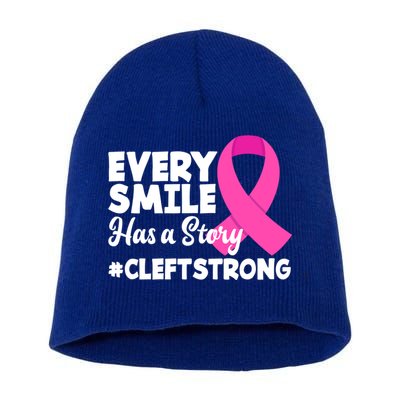 Every Smile Has A Story Cleft Lip And Palate Awareness Great Gift Short Acrylic Beanie