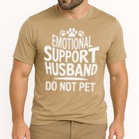 Emotional Support Husband Do Not Pet Funny Marriage Quote Cooling Performance Crew T-Shirt