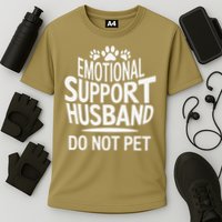 Emotional Support Husband Do Not Pet Funny Marriage Quote Cooling Performance Crew T-Shirt