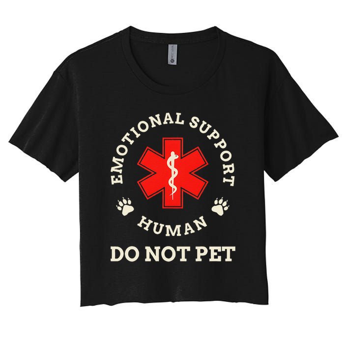 Emotional Support Husband Do Not Pet Women's Crop Top Tee