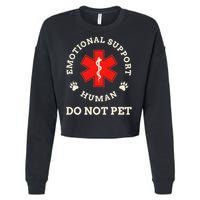 Emotional Support Husband Do Not Pet Cropped Pullover Crew