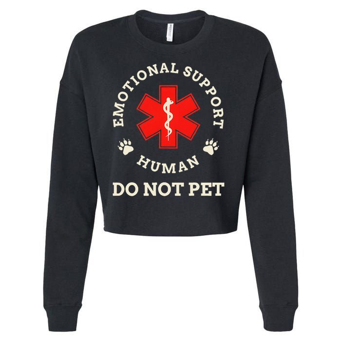 Emotional Support Husband Do Not Pet Cropped Pullover Crew