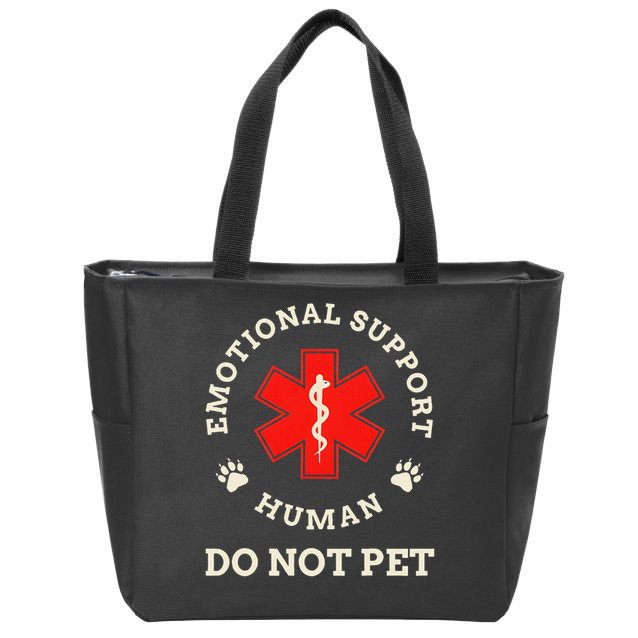 Emotional Support Husband Do Not Pet Zip Tote Bag