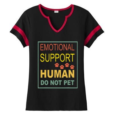 Emotional Support Human Pet Dog Owners Not Ladies Halftime Notch Neck Tee