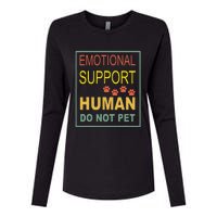 Emotional Support Human Pet Dog Owners Not Womens Cotton Relaxed Long Sleeve T-Shirt