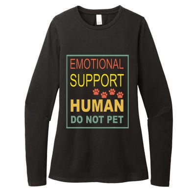 Emotional Support Human Pet Dog Owners Not Womens CVC Long Sleeve Shirt