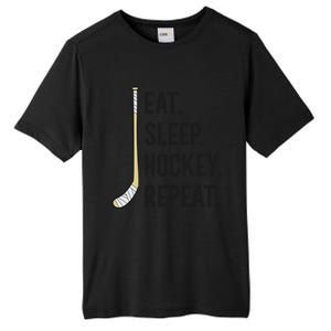 Eat Sleep Hockey Repeat Funny Ice Hockey Gift Tall Fusion ChromaSoft Performance T-Shirt