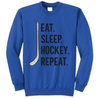 Eat Sleep Hockey Repeat Funny Ice Hockey Gift Sweatshirt