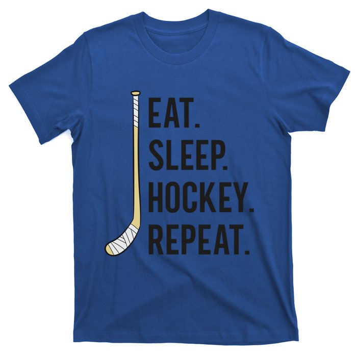 Eat Sleep Hockey Repeat Funny Ice Hockey Gift T-Shirt