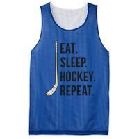 Eat Sleep Hockey Repeat Funny Ice Hockey Gift Mesh Reversible Basketball Jersey Tank